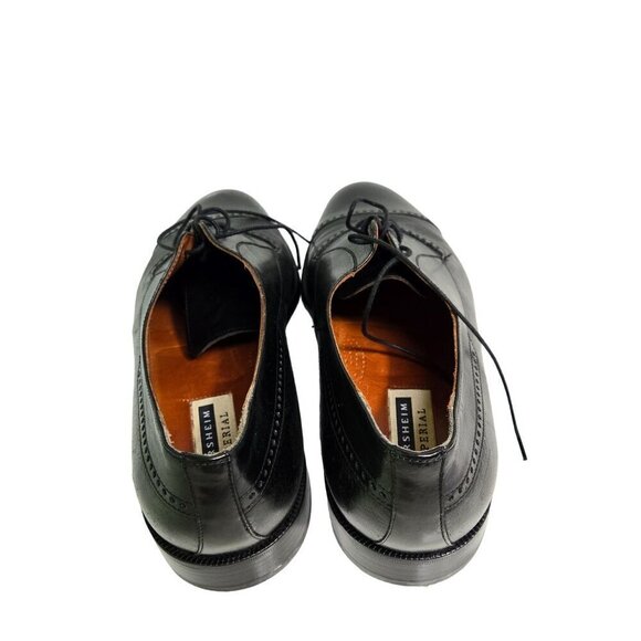 Florsheim Imperial Rome Cap Toe Black Leather Dress Shoes Size 10 - Picture 4 of 7